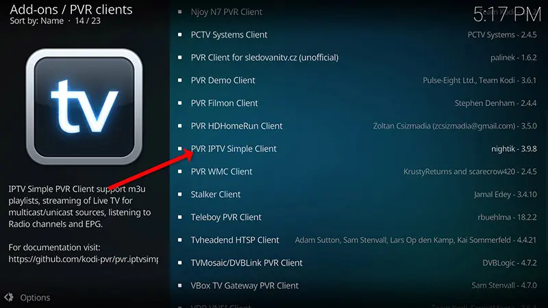 IPTV on Kodi
